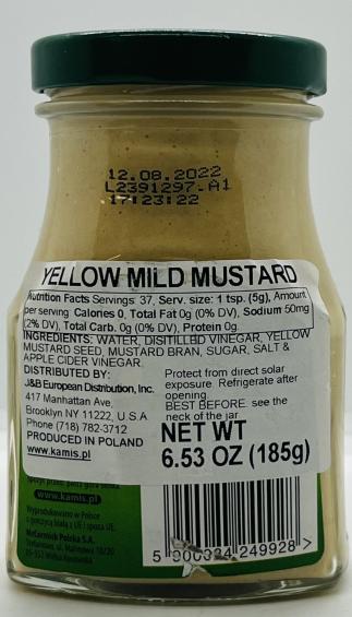 Kamis Yellow Mild Mustard 185g