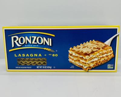 Ronzoni Lasagna no.80 Macaroni (454g.)