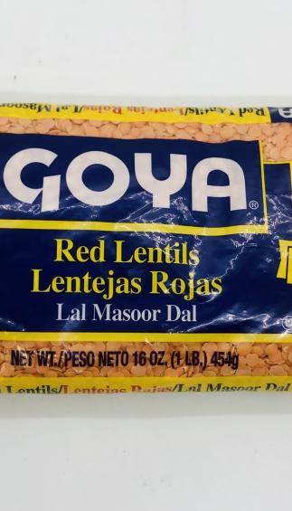 Goya Red Lentils 454g.