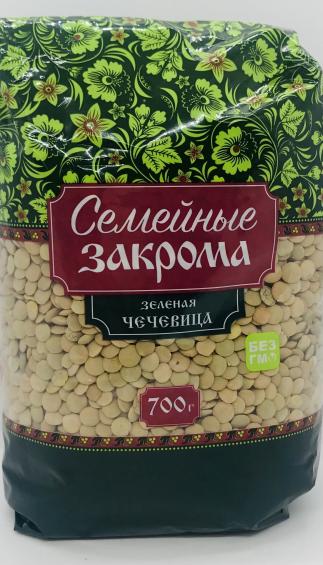 Semeyniye Zakroma green lentils 700g.