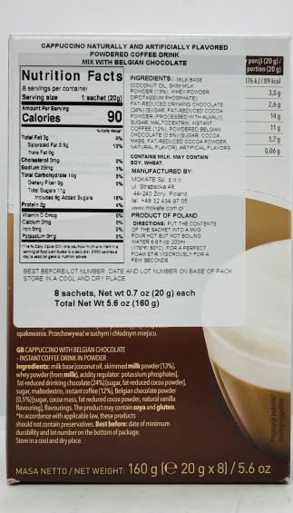 Mokate Cappuccino with Belgian Chocolate 160g