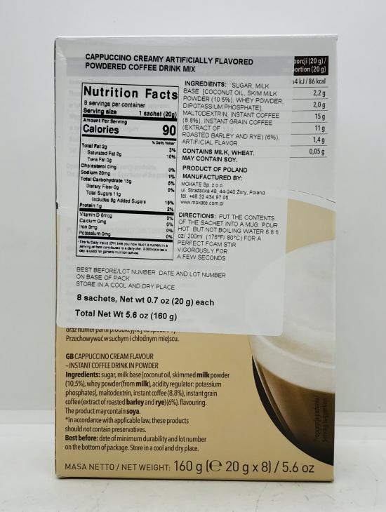 Mokate Cappuccino Cream Flavor 160g