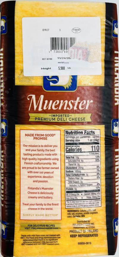 Finlandia Muenster Cheese (lb.)