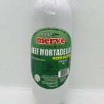 Merve Halal Beef Mortadella white olives