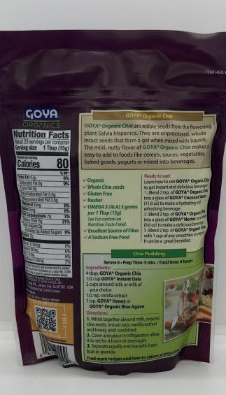 Goya Chia Organic 340g.