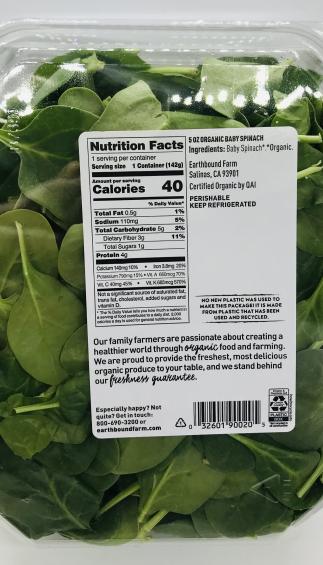 Baby spinach (142g.)