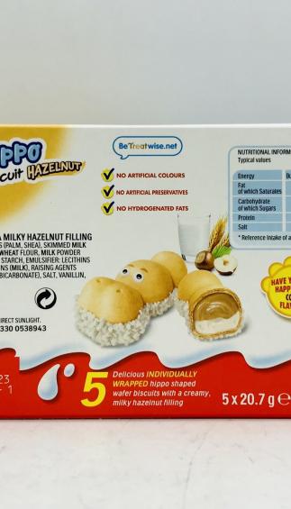 Kinder Happy Hippo Biscuit Hazelnut 103g