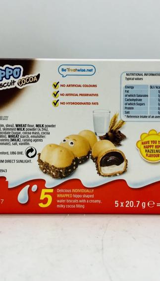 Kinder Happy Hippo Biscuit Cocoa 103g