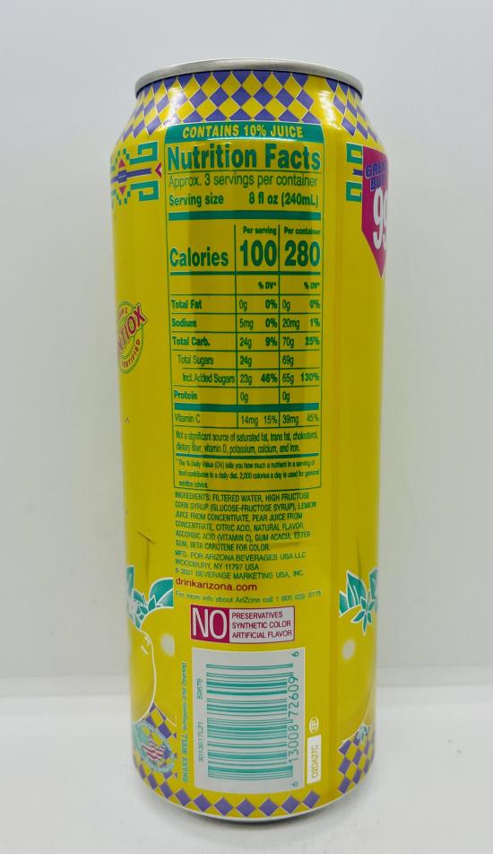 Arizona Lemonade 680mL.