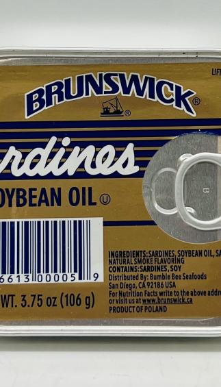 Brunswick Sardines In Soybean Oil 106g.