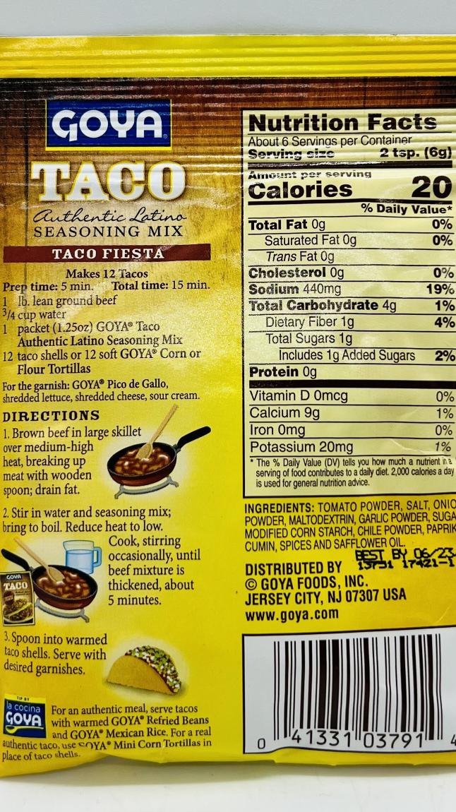 Goya Taco Mix 35g.