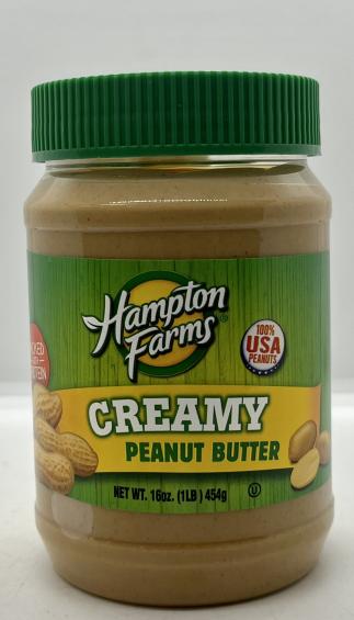 Hampton Farms Creamy Peanut Butter 454g