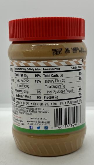 Ambrosia Creamy Peanut Butter 510g