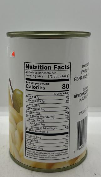 Nemco Sliced Pears Natural Juice 425g