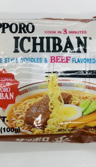 Sapporo ichiban Japanese style noodles & beef 100g.