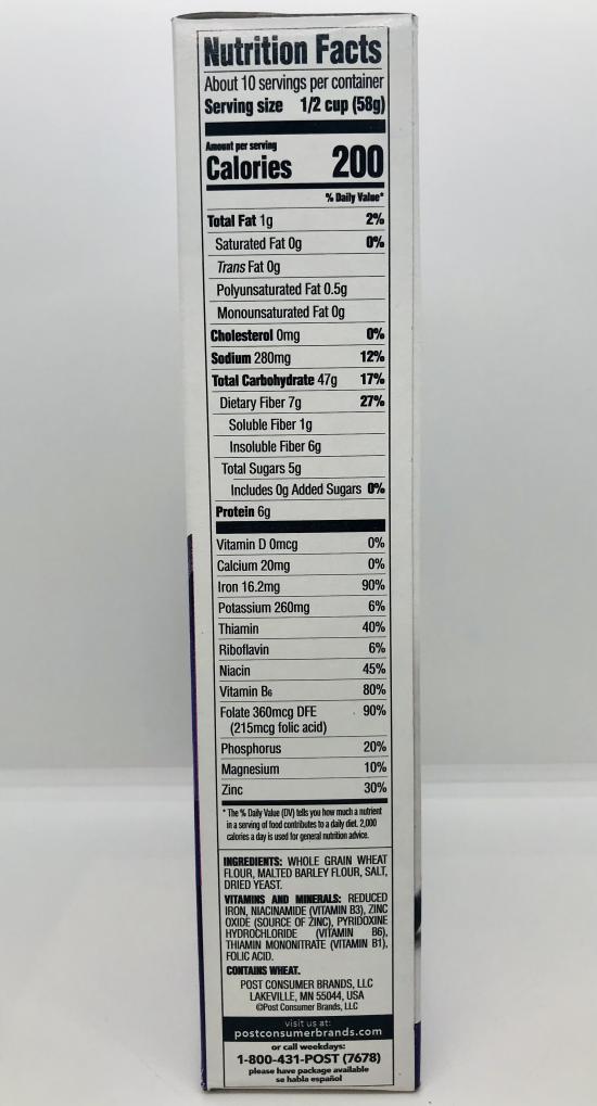 Post Grape nuts cereal 581g.