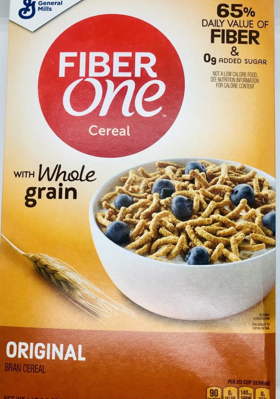 G & M Fiber one w. whole grain 555g.