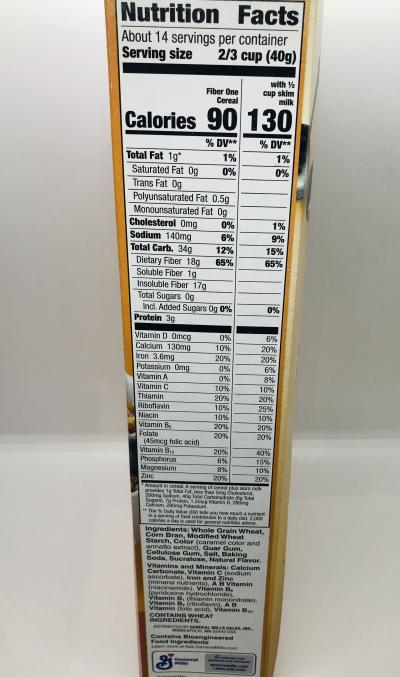 G & M Fiber one w. whole grain 555g.