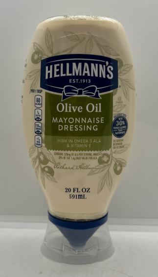 Hellmann's Olive Oil Mayonnaise 591mL.