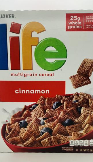 Quaker Life multigrain cereal cinnamon 370g.