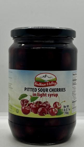 Balkan Valley Pitted Sour Cherries in Light Syrup 700g