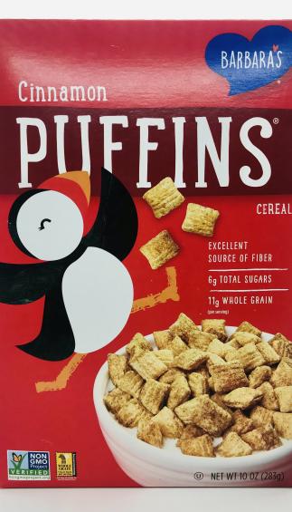 Barbara's Cinnamon puffins cereal 283g.