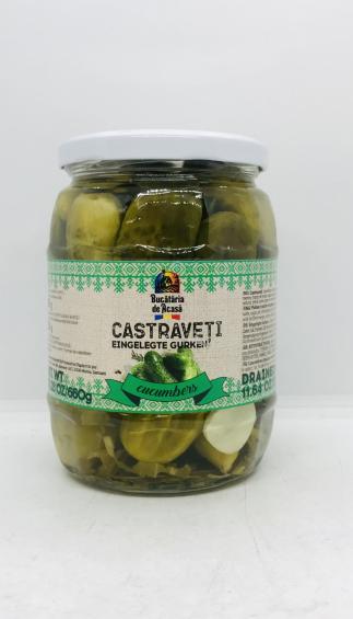 Bucataria de Acasa Pickled crunchy Cucumbers 660g