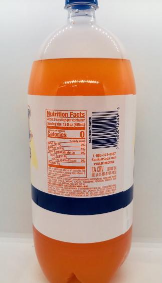 Sunkist orange zero sugar 2L.