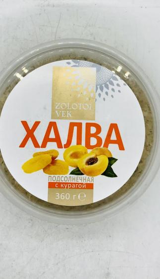 Zolotoy Vek Sunflower Halva with Dried Apricots 360g