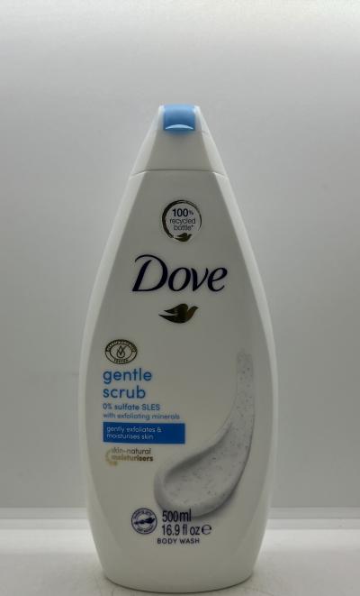 Dove Gentle Scrub W Exfoliates & Moisturises Skin 500ml