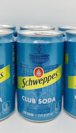 Schweppes club soda 221ml.