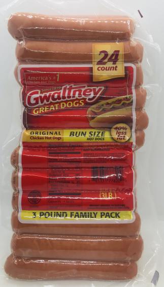 Gwaltney Chicken Hot Dogs