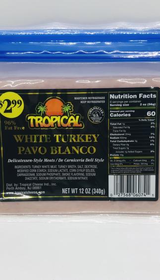 Tropical Turkey Pavo Blan