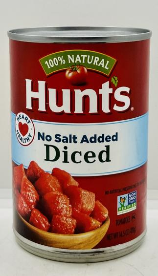 Hunts No Salt Added Diced 411g.