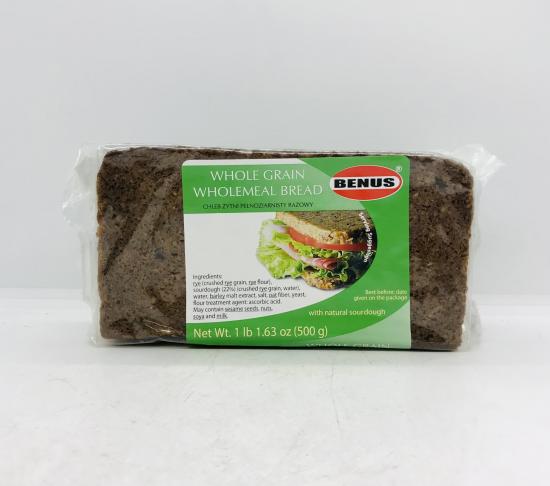 Benus Whole Grain Wholemeal Bread 500g