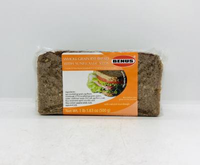 Benus Whole Grain Rye Bread with Sunflower Seeds 500g