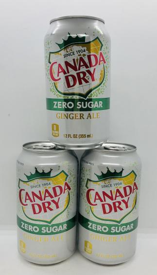 Canada Dry zero sugar  355mL. (12pack in box)