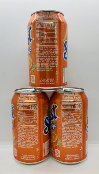 Sunkist orange 355mL. (12pack in box)