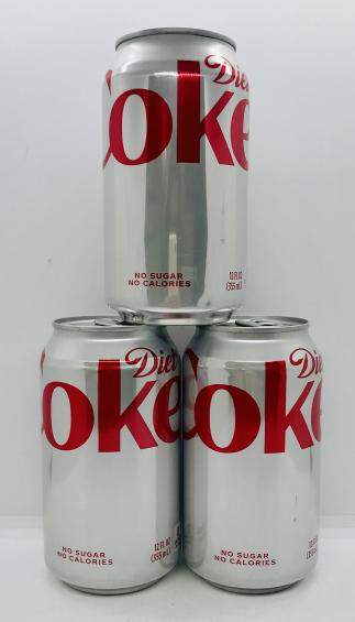 Coke diet 355mL. (12pack in box)