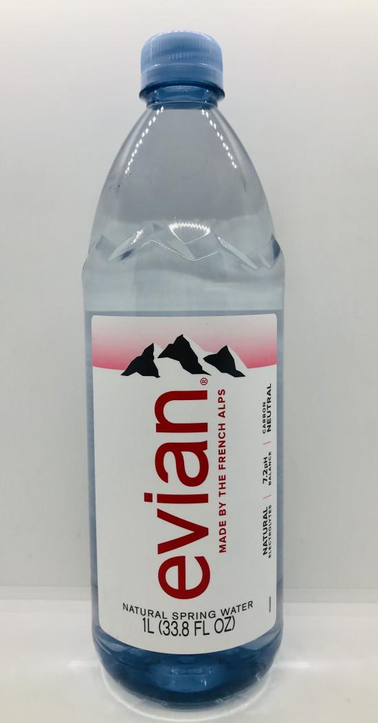 Evian spring water 1L.