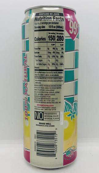 AriZona iced tea w. Lemon Flavor 680mL.