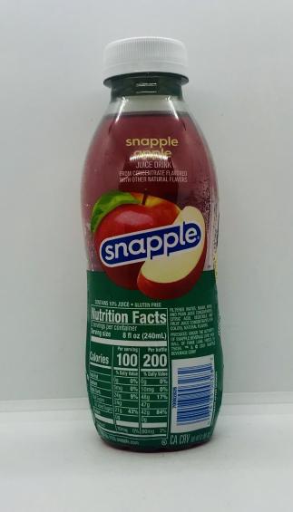 Snapple apple juice 473mL.