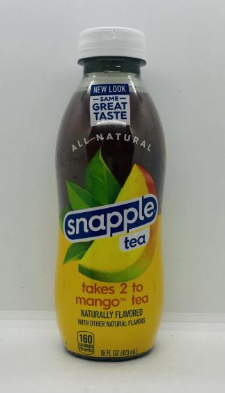 Snapple mango tea 473mL.