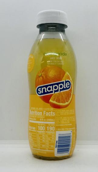 Snapple orangeade juice 473mL.