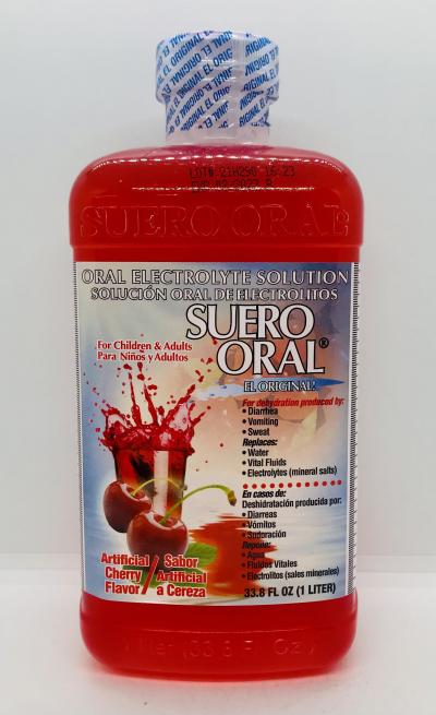 Suero Oral Cherry Flavor 1L.