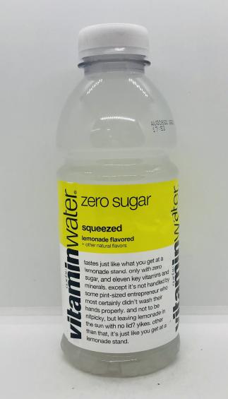 Vitaminwater Squeezed lemonade flavored 591mL.