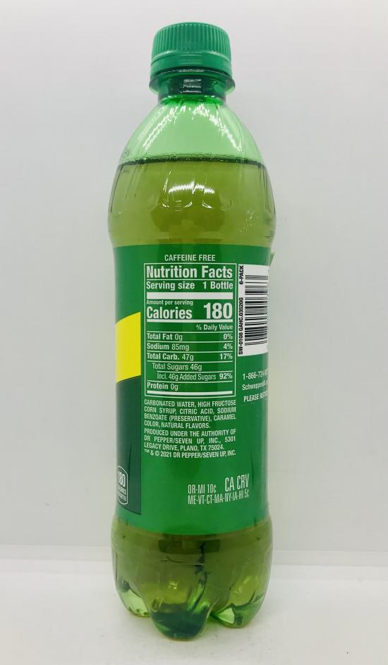 Schweppes Ginger Ale 500mL.