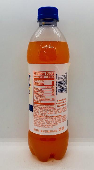 Sunkist Zero Sugar 500mL.