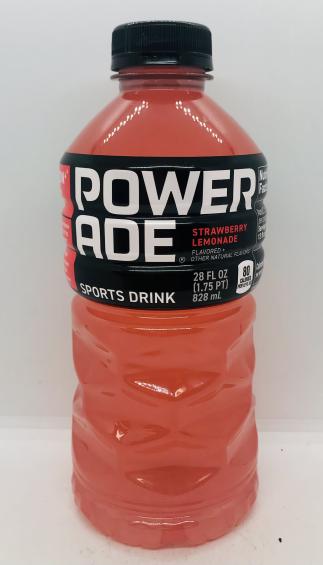 Power Ade Straw/lemonade 828mL.