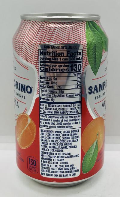 Sanpellegrino Blood Orange Beverage 330mL.